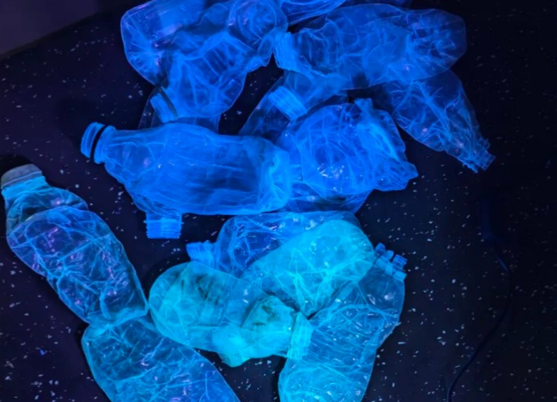 fluorescent aged bottle